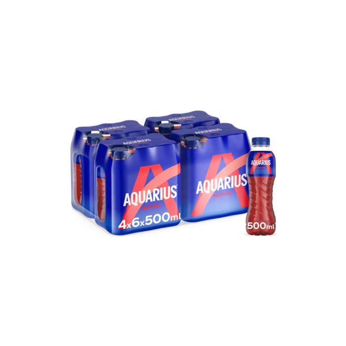 AQUARIUS DAILY RED PEACH PET 24x50cl