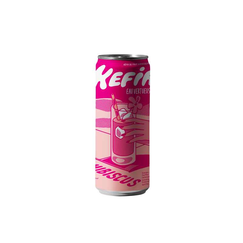 KEFIR EAU VERTUEUSE HIBISCUS 12 x 25cl CAN
