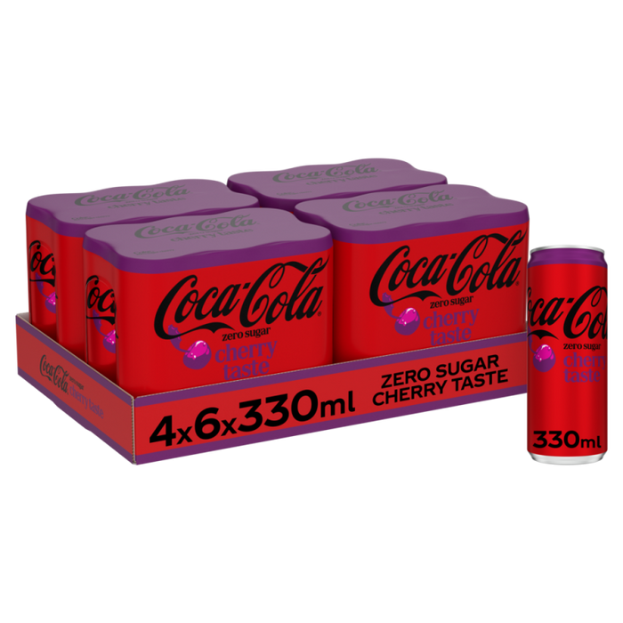 COCA ZERO CHERRY CAN 24x33cl