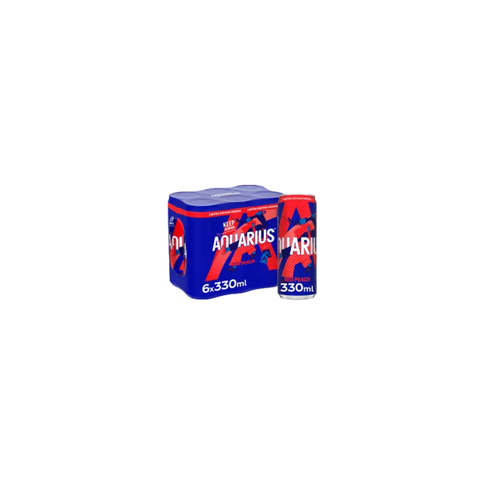 AQUARIUS DAILY RED PEACH CAN 24x33cl